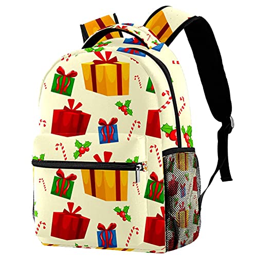 Sac à dos femme grande capacité vert à motif sapin de Noël chic