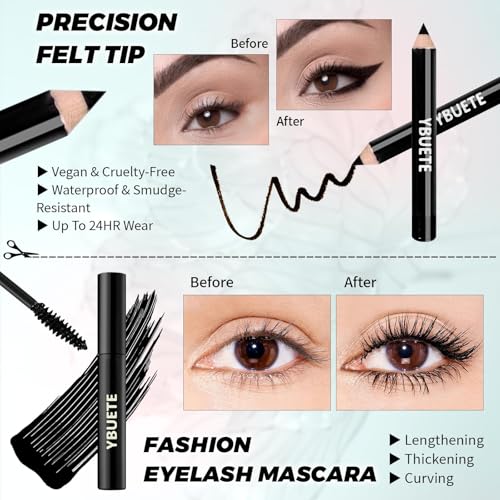 YBUETE Makeup Kit for Teens Girls Women, Travel Portable Makeup Present Set for Beginners & Professionals, Cosmetic Bundle Include Foundation Eyeshadow Palette Lipstick Eyeliner Mascara