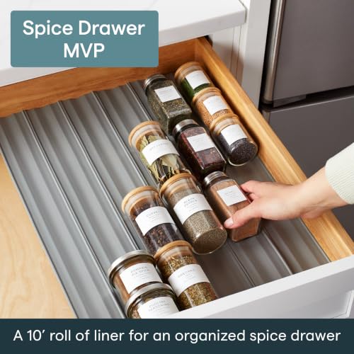 Image of YouCopia Storage Organizer | Wardrobe Organizer for Clothes | Cupboard Organizer | Foldable Shirt Stacker Box | Cloth Box for Almirah | Closet Storage Basket Drawer Liner (Grey)