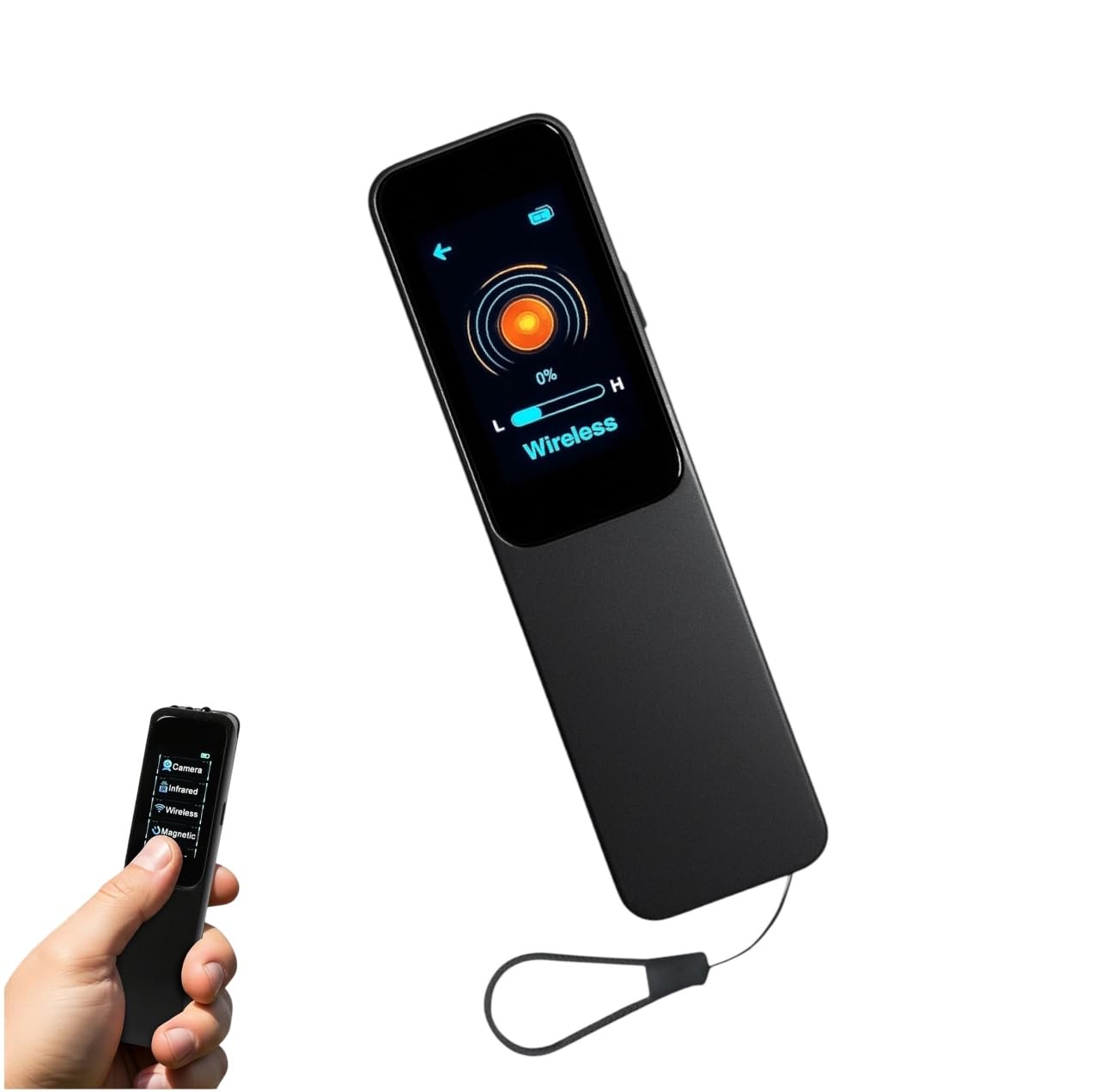 LUNİQS Hidden Camera Detectors – 2026 – Al Powered 7-Mode Touchscreen RF Detector, GPS Tracker Detector & Spy Camera Finder for Hotel, Home, and Car Security