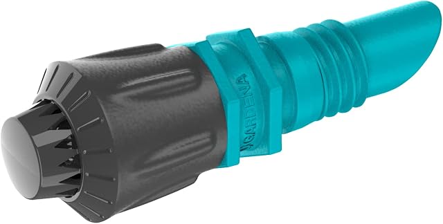 Gardena system Micro-Drip dysza rozpylająca 360 stopni: Obrotowa głowica rozpylająca 360 stopni, regulowane i wodooszczędne zraszanie, na całym obszarze, zasięg rozpylania ok. 3 m (13322-20)