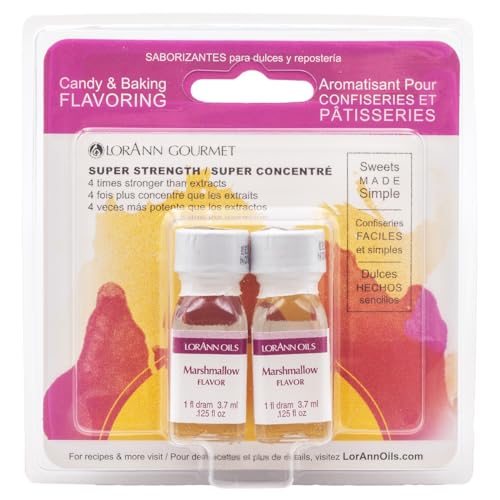 LorAnn Marshmallow Super Strength Flavor, 1 dram bottle (.0125 fl oz - 3.7ml) 2 pack blistered