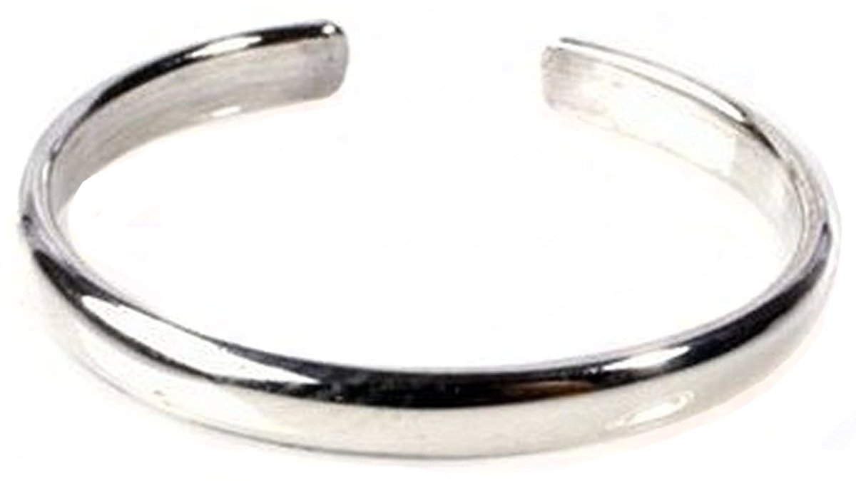 FANTOM Sterling Silver Toe Ring Plain 925 Solid Band One Size Fits All Flexible