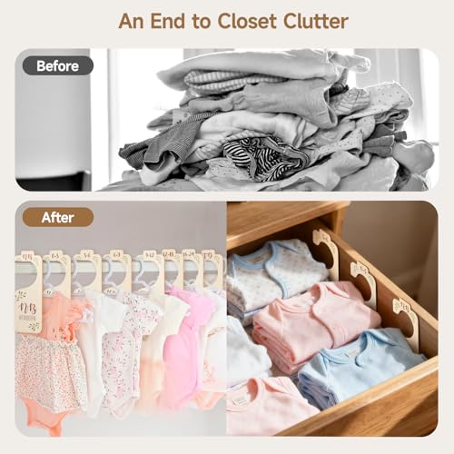 8 PCS Baby Closet Dividers, Double-Sided Baby Clothes Organizer, 0-24M - image 6