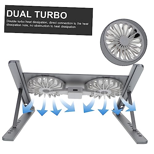 Base para laptop con ventilador y ajuste de altura miniatura 2