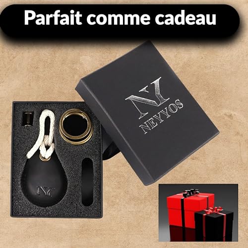 Image of NEYYOS Airtag Pendant Genuine Leather, Air Tag Tracker Holder, Portable Case & Key Fob, Protective Cover Key Finder, Holder Locator Keychain Case for Key Chain Purse