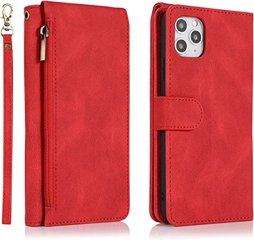 Étui portefeuille iPhone 11 rouge idéal pour voyager léger