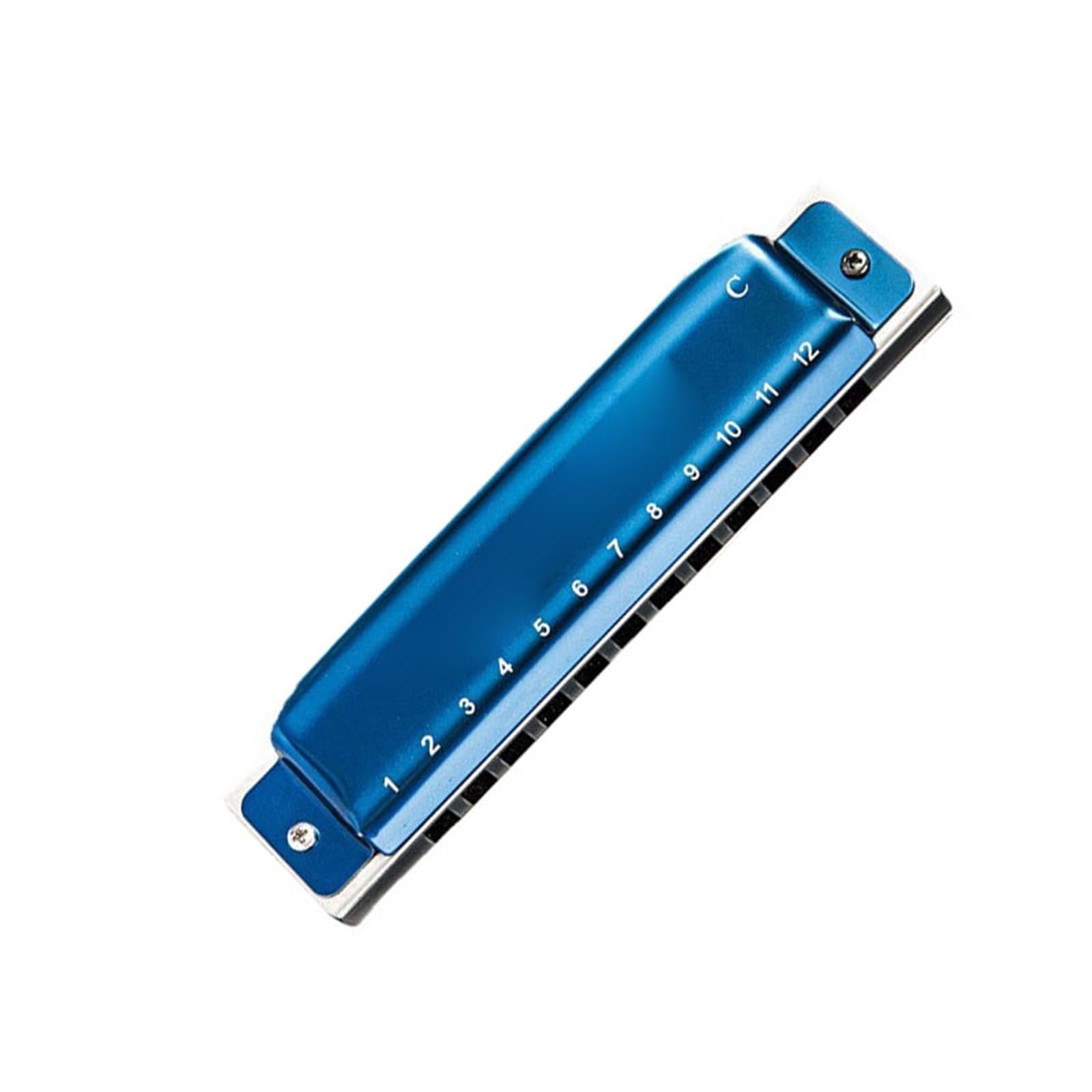 Armonica Blues Armonica Blues Professionale A 12 Fori | Armonica Blues professionale a 12 fori con pettine in alluminio - Adatta per principianti adulti
