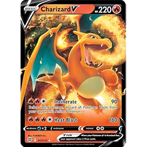 Charizard V 017/172 Brilliant Stars - Ultra Rare Pokemon Card - Holo Foil