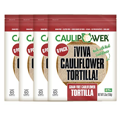 CAULIPOWER Grain-free Cauliflower Tortillas | Certified Gluten-Free | Non-Gmo | Frozen | 24 Pack
