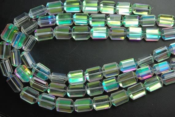 Quartz arc-en-ciel en pépites facettées 13-17mm pour création de bijoux de 8 pouces