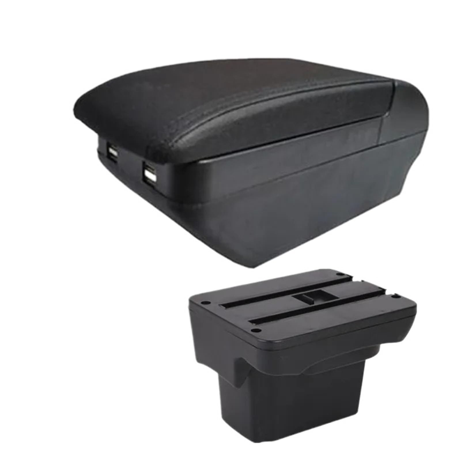 AWGNTQQ Car Armrests For Chevrolet For Cruze For Holden 2009-2015 Car Armrest Box Centre Storage With USB Port Retrofit Accessory(H black line 4USB)