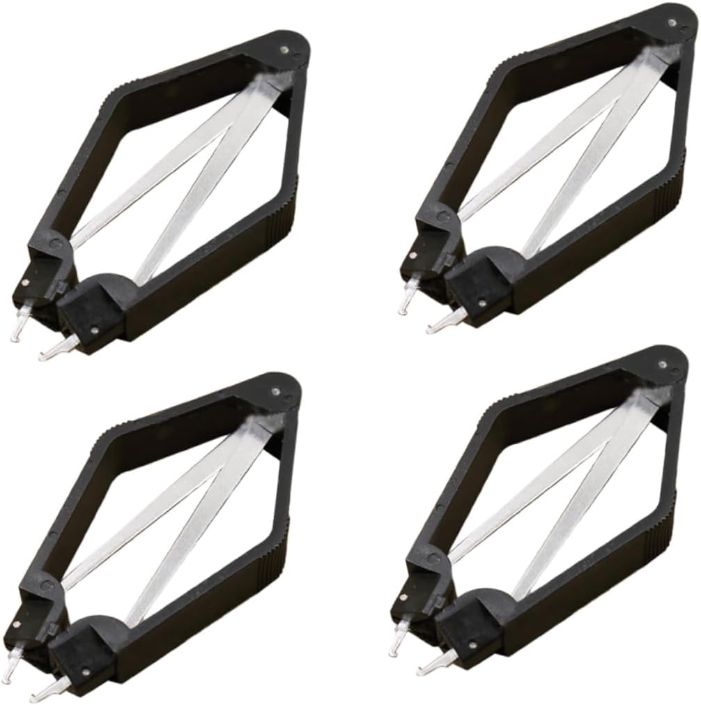 NUOBESTY 2sets Professional Ic Clip Extractor Tool for Removal Durable Tweezers for Plcc Dip and Pcb Components 4pcs*2