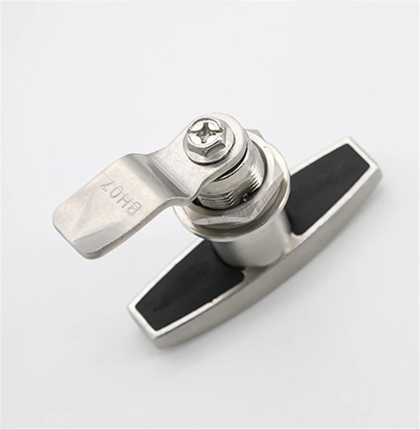 MS101-1-2 Handle Lock T-Type Rotary Tongue 304 Stainless Steel 1Pcs(No Lock Cylinder)