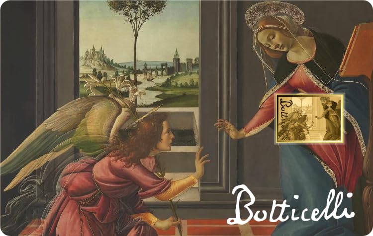 Botticelli Verkündigung an Maria Feingoldbarren in Coincard mit Echtheitszertifikat