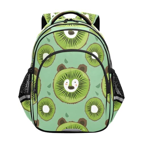 Bear's Face Kiwi Slices Backpack For Girls Kindergarten Elementary Bookbag Lightweight Childrens School Bag,Small