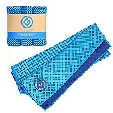 Cooling Towels 3 Pack - Lightweight Microfiber Towel for Gym, Workout, Sport & Sweat - Quick Dry Towel for Body, Neck & Face During Work, Travel, Camping, Swimming, Beach, Hot Weather for Men & Women
