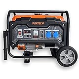 FUXTEC Stromerzeuger Benzin FX-SG2-3000 – 2500W Stromaggregat 2x 230V Anschlüsse – Stromgenerator mit Rädern – Notstromaggregat