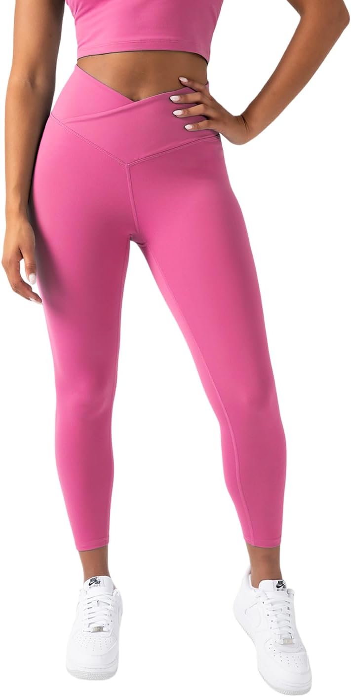 YITTY Active Women's Ultraluxe Crossover High-Waist Legging, Athleisure, 4-Way-Stretch