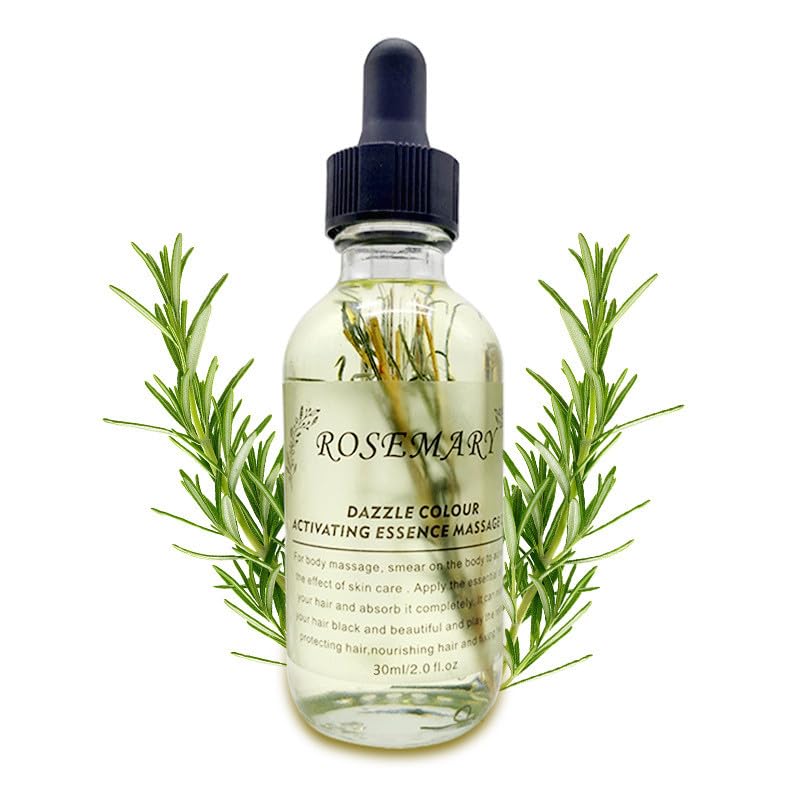 Veganic Natural Hair Growth Oil, Rosemary Oil for Hair Growth Organic, Rosemary Oil for Hair Growth Effective Hair Thickening Hair Mask & Hair Loss Treatment. (C)