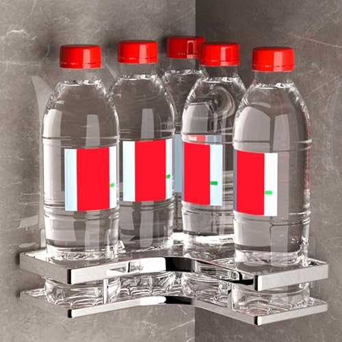 Étagère de douche d'angle sans perçage en acier inoxydable durable