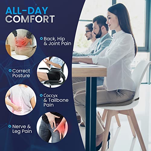 Gspscn Car Seat Cushion Memory Foam,Heightening Wedge Chair Pad For Short People Driving,Butt Pillow Pad For Coccyx,Tailbone,Sciatica,Lower Back Pain Relief In Car Seat,Wheelchair,Computer Desk,Office #TOP2