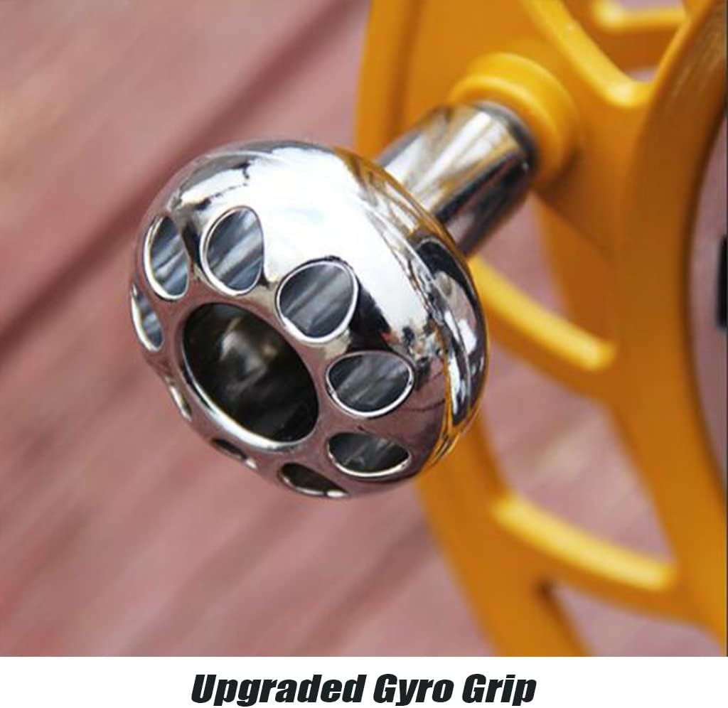 Alloy Kite Reel, Large Adult Anti-Reverse, Winding Reel Grip Wheel Handle with Brake, Professional Outdoor Kite Accessories (Color : Gold, Size : 28cm/11.0") (Brown 28cm/11.0")
