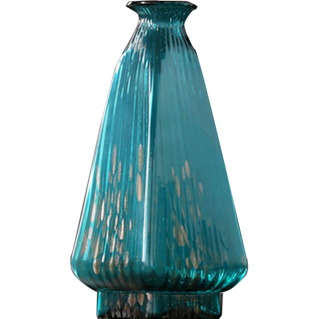 Vase décor bleu pour arrangement de fleurs et décoration de salon moderne