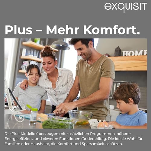 Exquisit PLUS Geschirrspüler 60 cm, 12 Maßgedecke, Unterbaufähig, Startzeitvorwahl, 11 Liter, GSP56312-030E weiss
