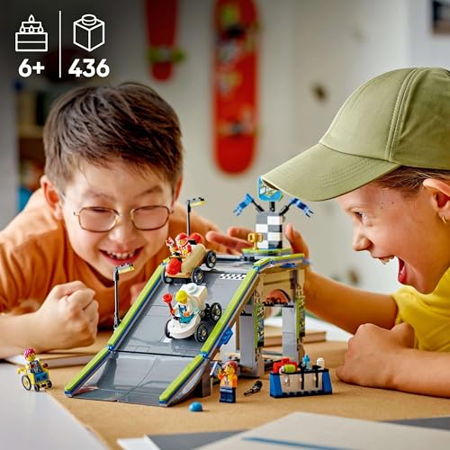 Image of LEGO City No Limits: Race Car Ramp Track Toy Soapbox-Racing Set 60460 Building Blocks Toys for 6+ Gift for Boys and Girls