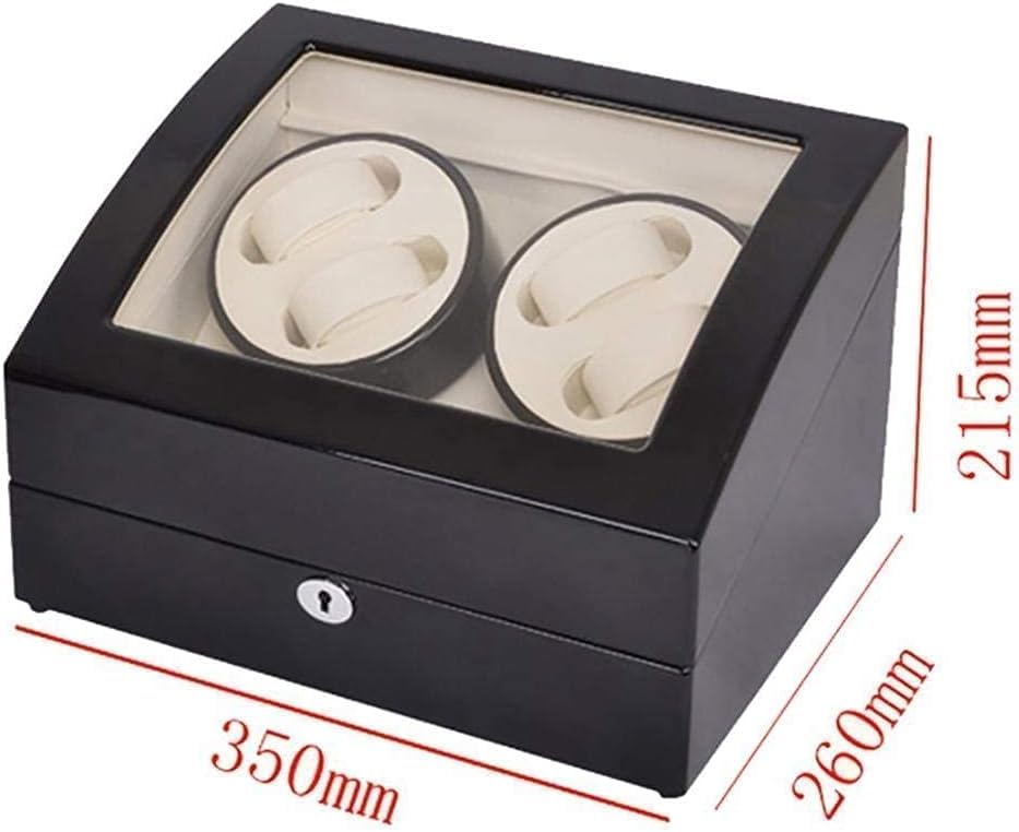 FENOKD Watch Winder Box Watch Winder 4 Watches Box Black 4 Watches Display Box Engine Automatic Watches CasesHoliday Gift