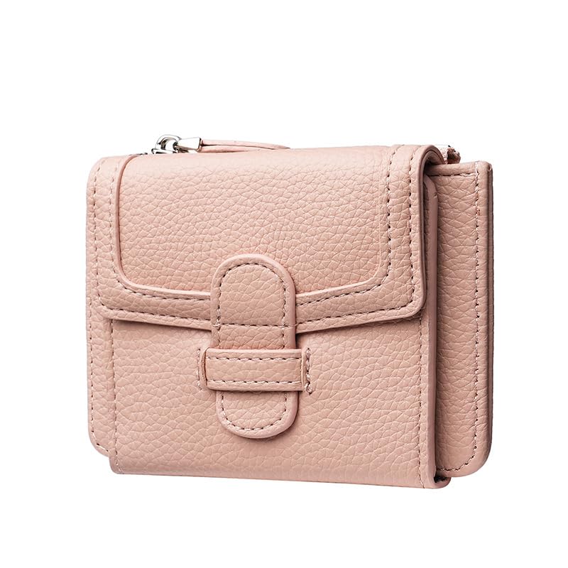Korean Style Slim Wallet - Women's Compact Card Holder with Zipper Pocket, Ultra Thin Money Organizer (Pink)4