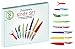 ZkitchenCo 8 piece Kitchen knife cutlery set, Cooking Gadgets, Stainless steel Multi-Colored Knives, Chef, Utility, Paring,Bread, Cheese, Pizza, PLUS Ceramic Peeler , Premium gift box