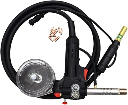 Aluminum Wire Drawing Welding Gun For 300371 Millermatic 140 141 211 Spoolmate 100 Not Original Welding Tool Welding Machine with 10PCS 0.8mm Conductive Nozzles
