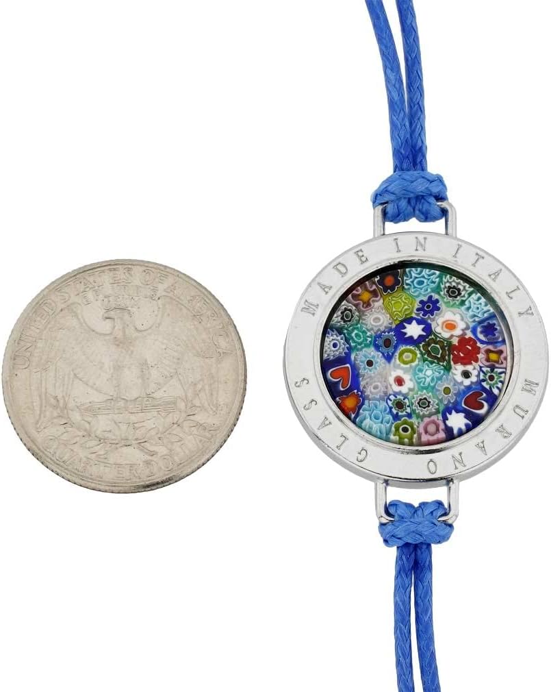 Glass Of Venice Lauretta Murano Glass Millefiori Bracelet - Blue
