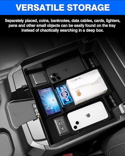 image for Autorder Center Console Organizer for 2022-2026 Chevy Chevrolet Silver