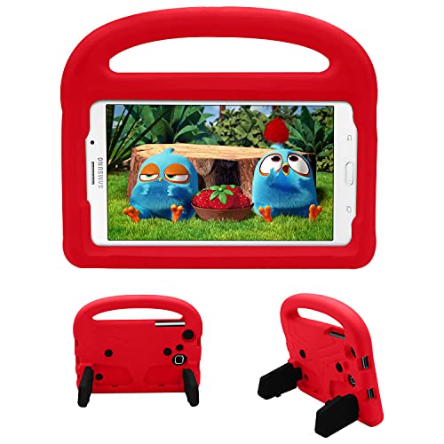 UUcovers Kids Case for Samsung Galaxy Tab A 7.0 2016 (SM-T280/T285), Tab 4 7.0/Tab 3 7.0 (SM-T230/T210/P3200), Tab E/Tab 3 Lite 7.0 (SM-T110/T113) EVA Foam Shockproof Cover with Stand Handle, Red