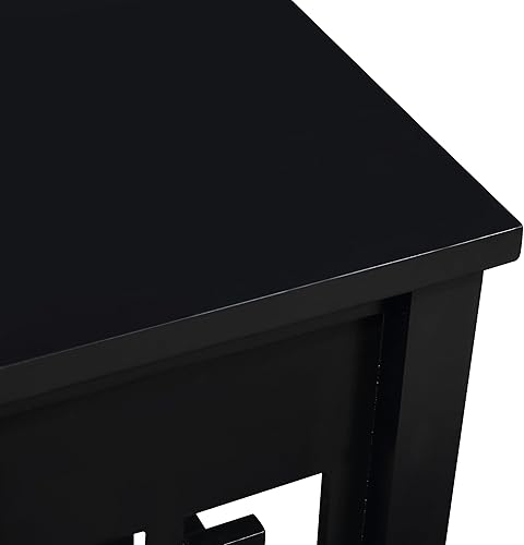 Miniatura 21 de Mesa consola rústica con 4 cajones y estantes, armario de cocina vintage de madera para almacenamiento, pasillo, vestíbulo con estantes de Marrón