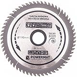 Kreissägeblatt aus Hartmetall, Reduzierringe, 190 x 30 mm, 60 Zähne