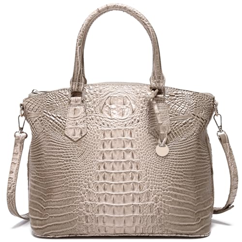 Makcr Joacbv Crocodile Leather Tote Purse for Women Large Capacity Satchel Handbag with Strap Crossbody Bag for Work & Travel