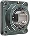 NTN UCFX11D1 Medium Duty Flange Bearing, 4 Bolts, Setscrew Lock, Regreasable, Contact and Flinger Seals, Cast Iron, 550mm Bore, 5-5/8" Bolt Hole Spacing Width, 6-7/8" Height, 8094lbf Static Load Capacity, 11803lbf Dynamic Load Capacity