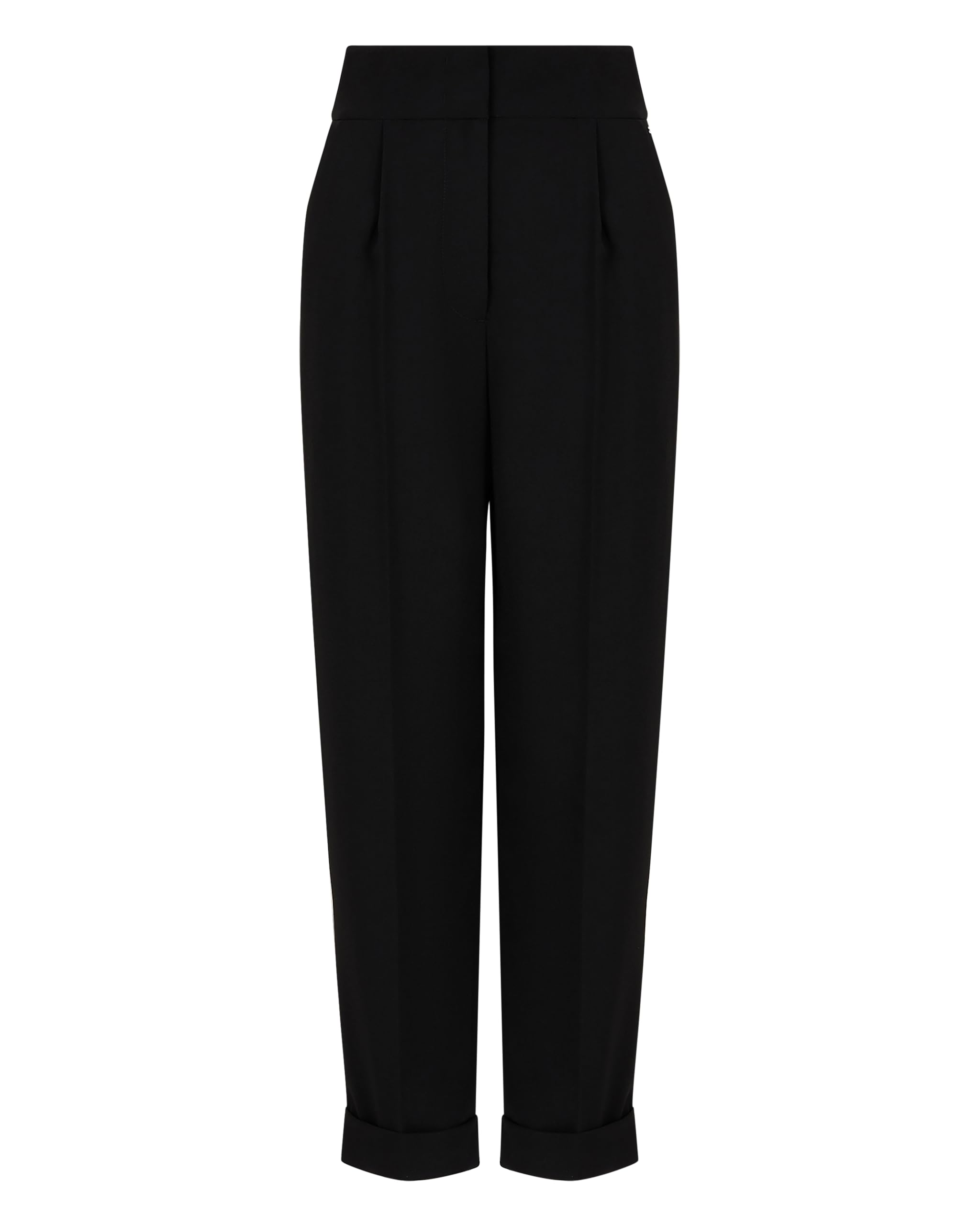 Armani Exchange Women's Poly Stretch Scuba Jogger with Logo Patch Sweatpants, Black, XL