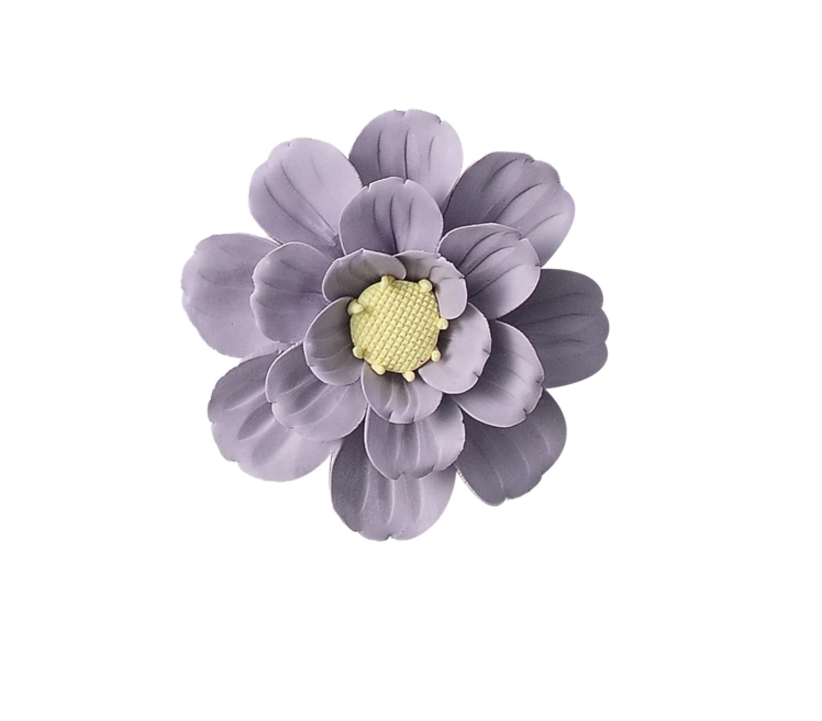 KJOLWHCQ Elegant Handcrafted Ceramic Flowers Purple Begonia Flowers Sculpture Home Hanging 3D Wall Art Decor for Living Room Bedroom