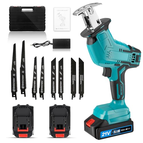 レシプロソー 電動ノコギリ 充電式 21V 無段変速 【2000mAh...