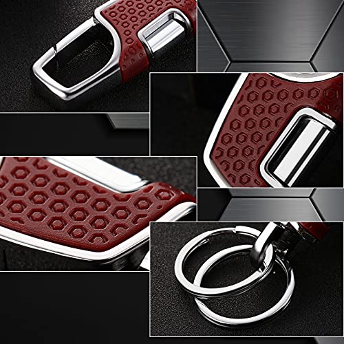 4 Pieces Key Chain Quality Heavy Duty Car Stainless Steel Key Holder With Key Ring For Men And Women, Black And Brown #TOP6