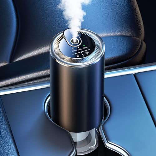 Image of Smart Car Air Freshener Diffuser with Starry Sky Projection, 50ml /1.8OZ Perfume Car Diffuser, 6 Months Long-Lasting Fragrance, RGB Music-Sync Lights, Intelligent Auto On /Off, 3 Modes, Cologne