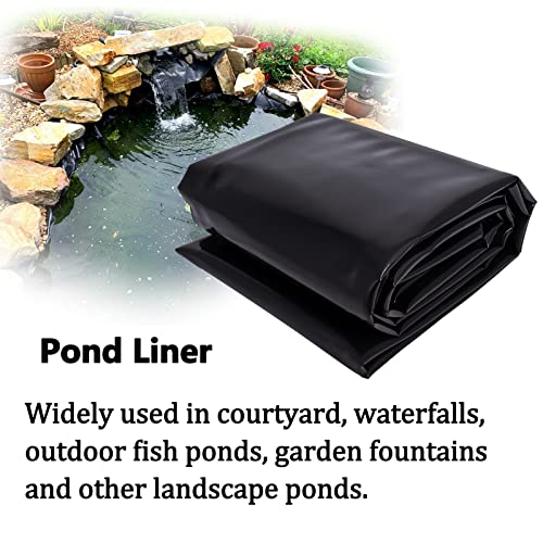 Pond Liner 10 X 13Ft 20-Mil Hdep Pond Skins Rubber Small Koi Fish Pond Liners For Outdoor Preformed Ponds, Waterfall, Stream, Fountains And Water Gardens, Black #TOP5