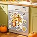 Fall Sunflower Dishwasher Magnet Decoration Thanksgiving Pumpkin Magnetic Sheet for Fridge Flower Butterfly Sticker for Kitchen Decor Cruise Door Magnets for Refrigerator Car Office Metal Surface