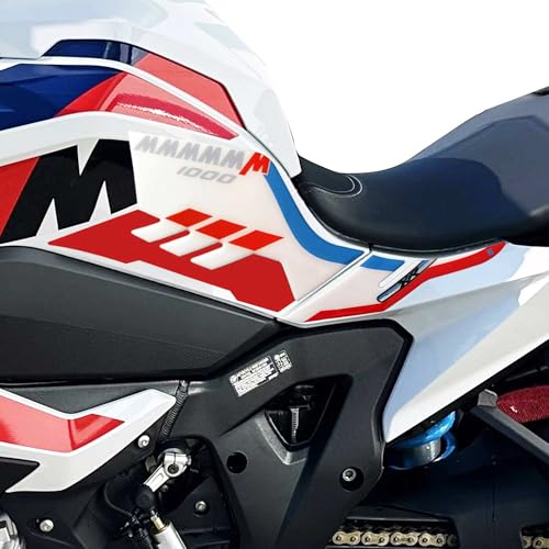 Autocollants 3D Moto Anti-Rayures Réservoir pour BMW M 1000 XR Blanc