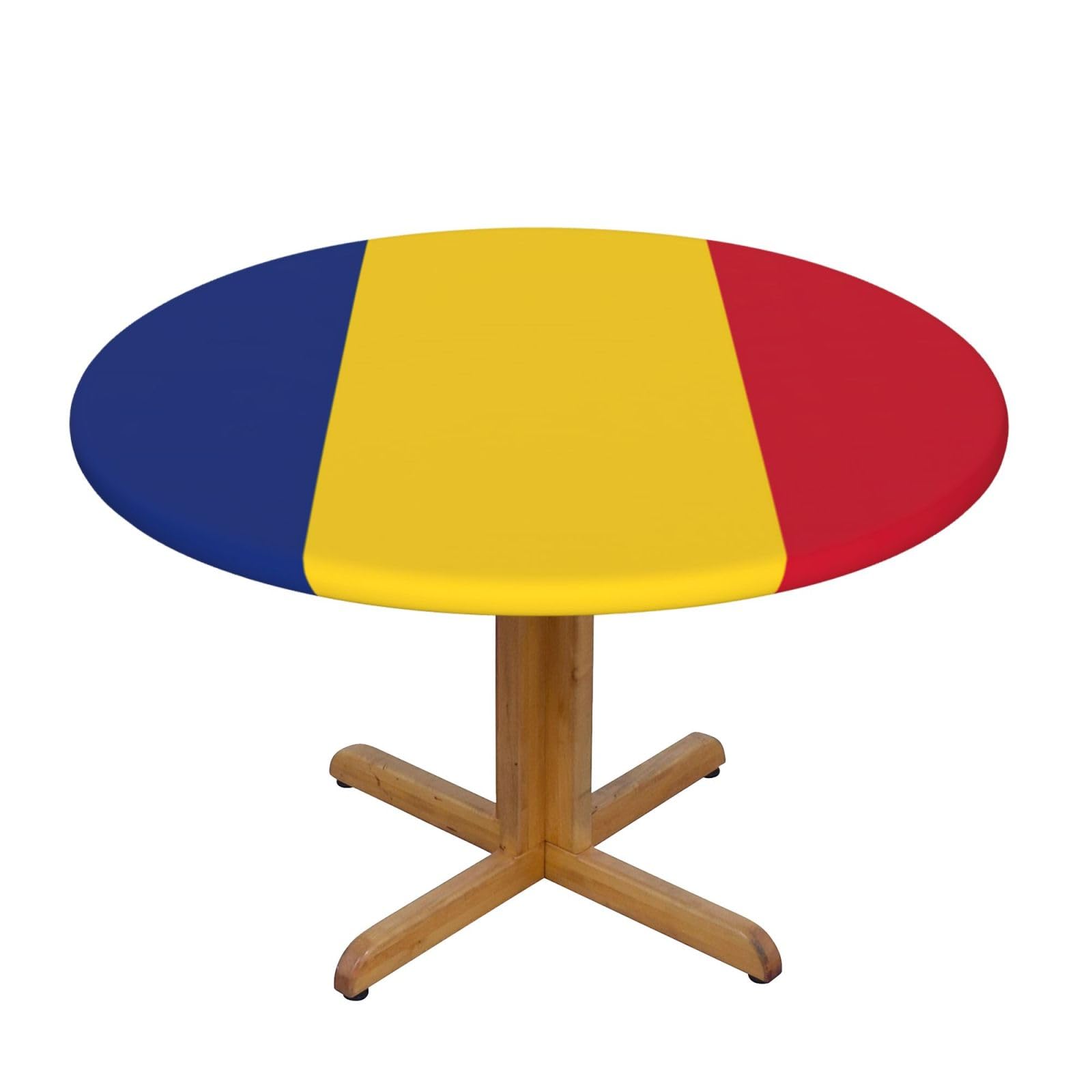 Flag Of Romania Print Oxford Wipeable Tablecloth Oil-Resistant Outdoor Table Cover Reusable Birthday Table Protector
